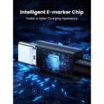 USB კაბელი UGREEN L513 (45068), 240W, Type-C to Type-C PD Fast Charging Cable, 2m, Space Gray - Image 8