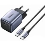 დამტენი UGREEN CD319 (25257) Nexode, 30W, Type-C with Type-c Cable 1m, GaN Fast Charger, Gray - Image 6