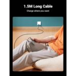 USB კაბელი UGREEN US561 (35087), 100W, Type-C to Type-C, 1.5m, Grey - Image 5