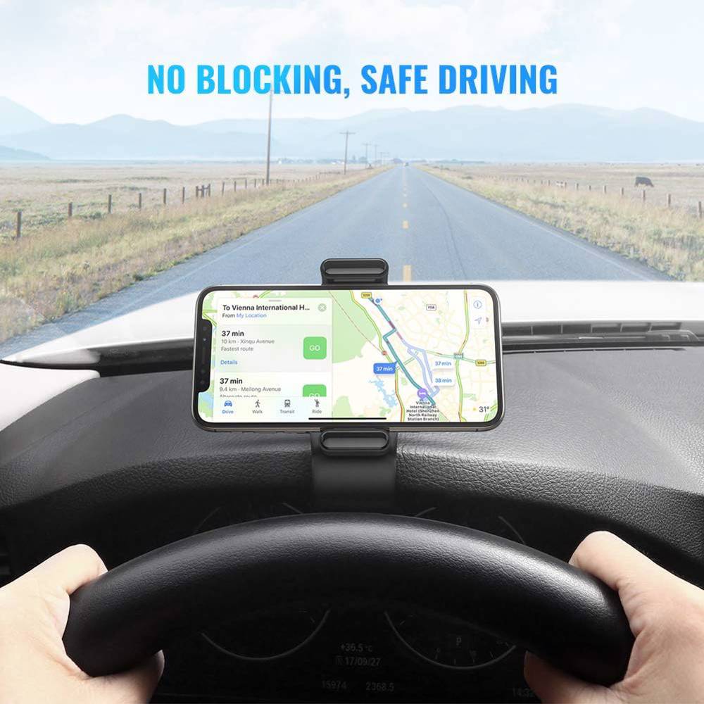 მობილურის დამჭერი UGREEN LP189 (60796), Dashboard Snap Clip Phone Holder, Black - Image 7