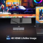 USB-C ჰაბი UGREEN CM498 (15531) Revodok Pro 107, HDMI, USB, SD/TF, Type-C, Hub, Dark Grey - Image 7