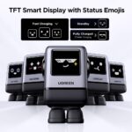 მობილურის დამტენი UGREEN X688 (45515B) Nexode Uno RobotGaN, 100W, USB, Type-C, Phone Charger, Grey - Image 7