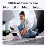 პორტატული დამტენი UGREEN PB572 (45328) Uno, 10000mAh 7.5W, Magnetic Wireless Power Bank, Purple - Image 5