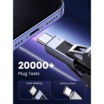 USB კაბელი UGREEN L512 (45065), 100W, Type-C to Type-C PD Fast Charging Cable, 3m, Space Gray - Image 2