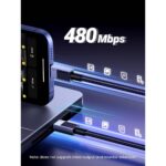 USB კაბელი UGREEN L512 (45065), 100W, Type-C to Type-C PD Fast Charging Cable, 3m, Space Gray - Image 4