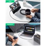 აუდიო ადაპტერი UGREEN CM450 (20192), Type-C Male To 3.5mm Male Audio Cable With Chip, 1m, Black/Grey - Image 4