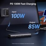 USB-C ჰაბი UGREEN CM639 (35625) Revodok 308, HDMI, DP, Type-C, USB-A, PD, Grey - Image 2