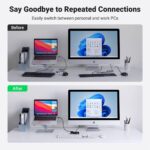 სვიჩი UGREEN US216 (30768), 2 In 4 Out USB 3.0 Sharing Switch Box, Black - Image 2