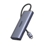 USB-C ჰაბი UGREEN CM639 (45380), HDMI, Type-C, USB-A, RJ45, SD/TF, Grey - Image 4