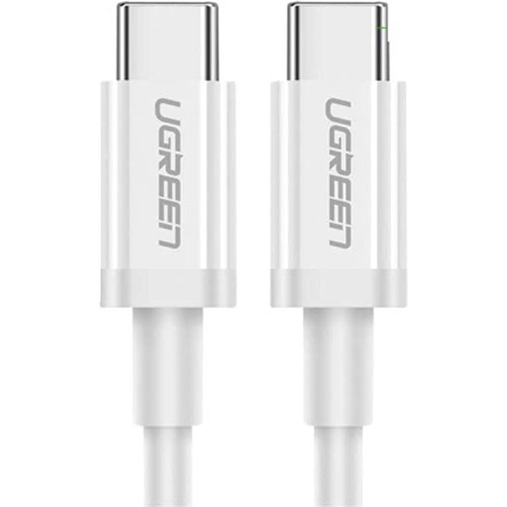 USB კაბელი UGREEN US264 (60520), 60W, Type C 2.0 Male To Male Cable, 2m, White - Image 2