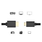 HDMI კაბელი UGREEN HD108 (11167), Mini HDMI to HDMI 2.0 4K Cable, 1.5m, Black - Image 4