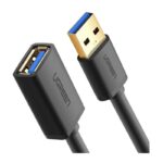 USB დამაგრძელებელი UGREEN US129 (30126), USB 3.0 Male to USB Female, Extension Male Cable, 1.5m, Black