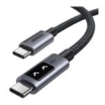 USB კაბელი UGREEN Uno L509 (35512), 100W, Type-C to Type-C, 2M, Black/Grey