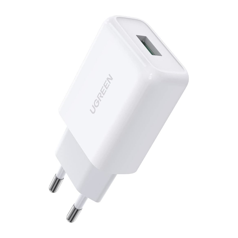 ugreen 10133 მობილურის დამტენი UGREEN CD122 (10133), 18W, USB Fast Charger, White - Image 1