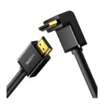 HDMI კაბელი UGREEN HD103 (10172), 4K HDMI Cable Male to Male, 90 Degree, 1m, Black