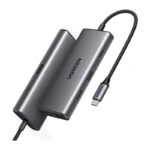 USB-C ჰაბი UGREEN CM498 (15531) Revodok Pro 107, HDMI, USB, SD/TF, Type-C, Hub, Dark Grey