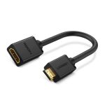 ადაპტერი UGREEN 20137, Mini HDMI Male to HDMI Female Adapter Cable, 22cm, Black