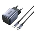 დამტენი UGREEN CD319 (25257) Nexode, 30W, Type-C with Type-c Cable 1m, GaN Fast Charger, Gray
