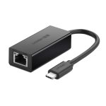 LAN ადაპტერი UGREEN 30287, Type-C to LAN 10/100Mbps Ethernet Adapter, Black