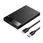 მყარი დისკის ქეისი UGREEN US221 (30847), 2.5″ Hard Drive Enclosure USB 3.0 to SATA III Adapter, Black