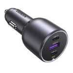 მანქანის დამტენი UGREEN EC705 (35025), 130W, Type-C, USB-A, Grey