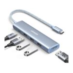 USB-C ჰაბი UGREEN CM478 (35581), USB, Type-C, HDMI, HUB, Blue
