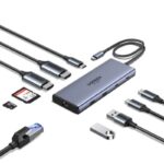 USB-C ჰაბი UGREEN CM639 (45380), HDMI, Type-C, USB-A, RJ45, SD/TF, Grey - Image 5