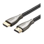 HDMI კაბელი UGREEN 50108, 4K, 2.0 HDMI to HDMI Carbon Fiber Zinc Alloy Cable, 2m, Grey