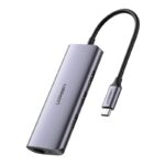 USB-C ჰაბი UGREEN 60718, Type-C, USB, RJ45, Micro USB, Grey