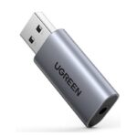 USB ხმის ბარათი UGREEN CM383 (80864), 2-in-1 USB External Sound Card, Gray