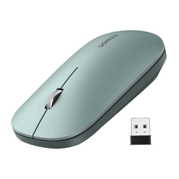 მაუსი UGREEN MU001 (90374) Wireless 2.4G Slim Silent Mouse, 4000DP, Green