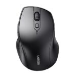 მაუსი UGREEN MU101 (90395), Ergonomic Wireless 2.4G Mouse, Bluetooth, 4000DPI, Silence Design, Black