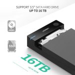 მყარი დისკის ქეისი UGREEN US222 (50422) USB 3.5 Inch HDD Enclosure SSD SATA USB 3.0 power Adapter - Image 5