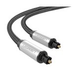 ოპტიკური აუდიო კაბელი UGREEN AV108 (10540), Toslink Optical Audio Cable, 2m, Black/Silver
