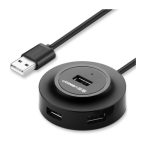 USB ჰაბი UGREEN CR106 (20277), 4xUSB 2.0, Black