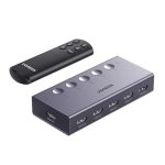 სვიჩი UGREEN CM568 (25857), 4k 60hz, HDMI Switch, Grey