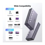 სვიჩი UGREEN CM568 (25857), 4k 60hz, HDMI Switch, Grey - Image 3