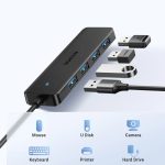 USB ჰაბი UGREEN CM219 (35574), USB, HUB, Black - Image 2