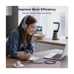 აუდიო ადაპტერი და დამტენი UGREEN CM772 (45009), 60W, 2-in-1 Audio Charger Adapter And AUX, 1.5m, Black/Grey - Image 5