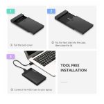 მყარი დისკის ქეისი UGREEN US221 (50743) 2.5 inch Hard Dish box Type C Port - Image 3