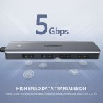 USB ჰაბი UGREEN CM219 (50985) UGREEN 4xUSB 3.0, Gray - Image 2