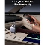 მანქანის დამტენი UGREEN EC602 (55212B) Nexode, 60W, Car Charger With Retractable Type-C Cable, Grey - Image 4