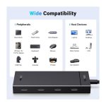 USB-C ჰაბი UGREEN CM806 (35584), Type-C, HUB, Black - Image 6