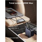 მანქანის დამტენი UGREEN EC604 (55910B) Nexode, 145W, Car Charger With Retractable Type-C Cable, Grey - Image 5