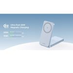 უსადენო დამტენი UGREEN W756 (55963) MagFlow, 25W, 2-in-1 Magnetic Wireless Charger, Blue - Image 5