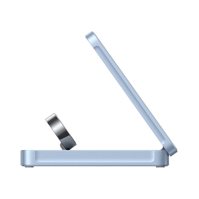 ugreen 55963 (5) უსადენო დამტენი UGREEN W757 (65901), MagFlow 25W, 3-in-1 Magnetic Wireless Charger, Blue - Image 2