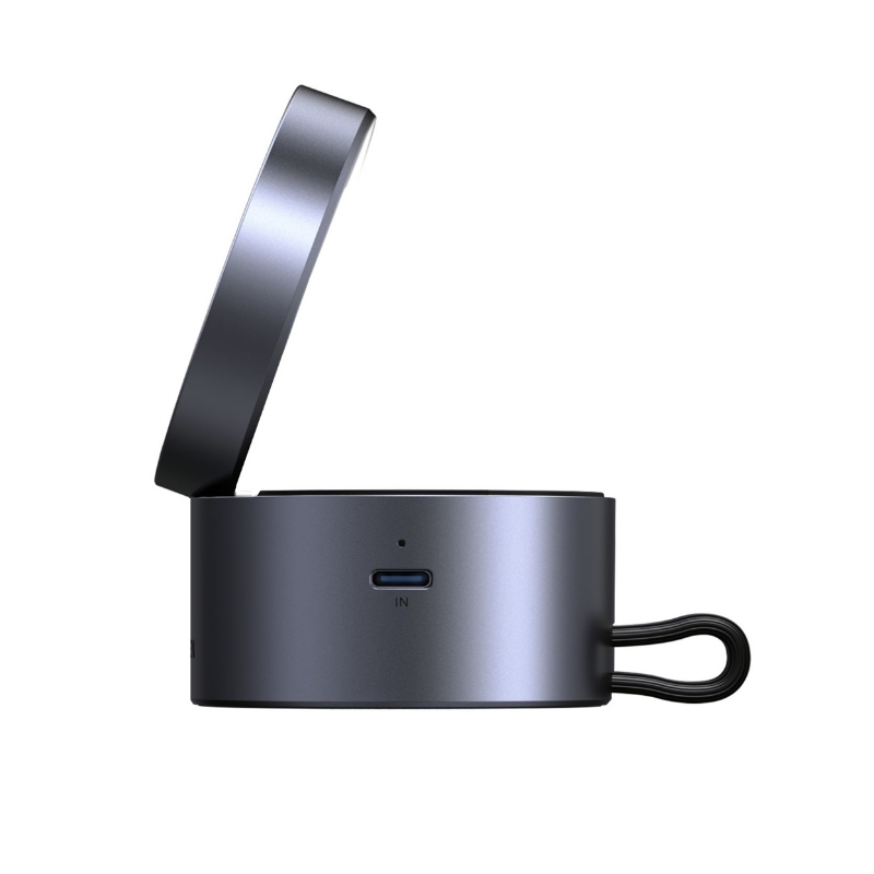 ugreen 65148 (2) უსადენო დამტენი UGREEN W712 (65148) Magflow Qi2.2, 15W, 3in1 Wireless Charger, Grey - Image 3