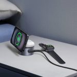 უსადენო დამტენი UGREEN W712 (65148) Magflow Qi2.2, 15W, 3in1 Wireless Charger, Grey - Image 5