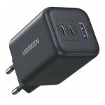 მობილურის დამტენი UGREEN X527 (65156B), 45W, USB, Type-C, GaN Fast Charger, Grey