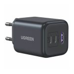 მობილურის დამტენი UGREEN X527 (65156B), 45W, USB, Type-C, GaN Fast Charger, Grey - Image 3